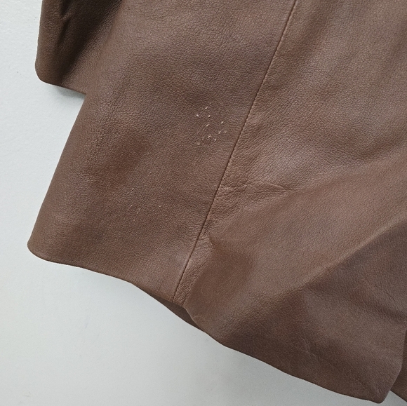 STAFFORD BLAZER MEN BROWN LEATHER CLASSIC LUXURY JACKET SPORT COAT XL *read* - Picture 11 of 15